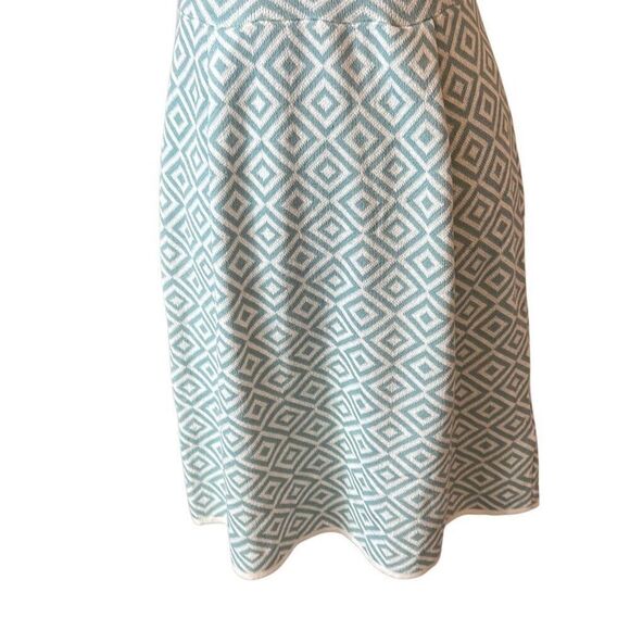 Anthropologie Tulle Green Creme Diamond Flare Mid Tank Dress M - Picture 6 of 10